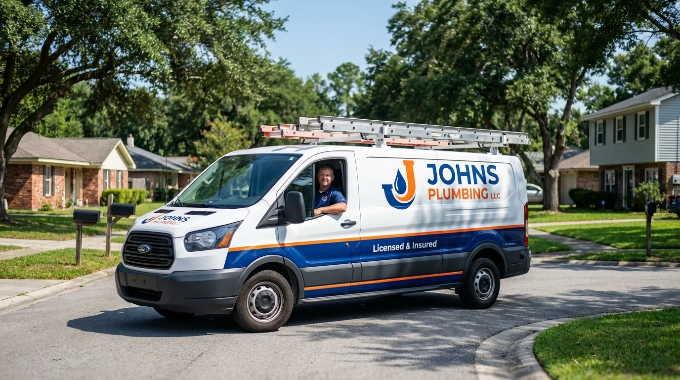 Johns Plumbing LLC service van in Glendale Heights, IL